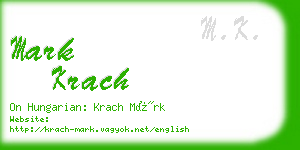 mark krach business card